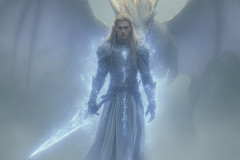 The Dragon Prince - A very attractive shirtless young male prince,with his dragon.