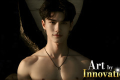 The Dragon Prince - A very attractive shirtless young male prince,with his dragon.