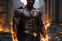 Elemental Mages,handsome men,fantasy,and magic,brought to life through the magic of AI