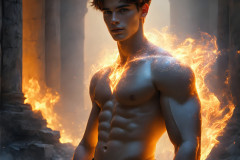 Elemental Mages,handsome men,fantasy,and magic,brought to life through the magic of AI