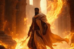 Elemental Mages,handsome men,fantasy,and magic,brought to life through the magic of AI