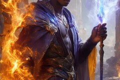 Elemental Mages,handsome men,fantasy,and magic,brought to life through the magic of AI