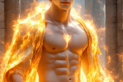 Elemental Mages,handsome men,fantasy,and magic,brought to life through the magic of AI