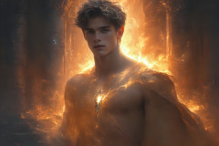 Elemental Mages,handsome men,fantasy,and magic,brought to life through the magic of AI