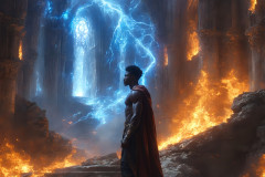 Elemental Mages,handsome men,fantasy,and magic,brought to life through the magic of AI