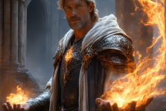 Elemental Mages,handsome men,fantasy,and magic,brought to life through the magic of AI