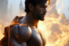 Elemental Mages,handsome men,fantasy,and magic,brought to life through the magic of AI