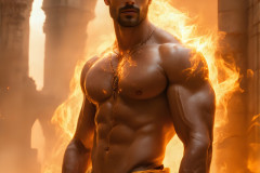 Elemental Mages,handsome men,fantasy,and magic,brought to life through the magic of AI