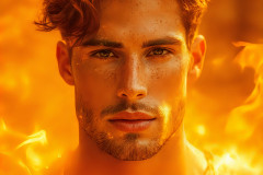 Elemental Mages,handsome men,fantasy,and magic,brought to life through the magic of AI