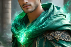 Elemental Mages,handsome men,fantasy,and magic,brought to life through the magic of AI