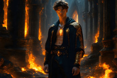 Elemental Mages,handsome men,fantasy,and magic,brought to life through the magic of AI