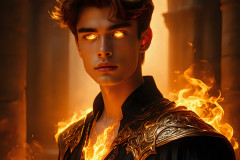 Elemental Mages,handsome men,fantasy,and magic,brought to life through the magic of AI