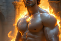 Elemental Mages,handsome men,fantasy,and magic,brought to life through the magic of AI