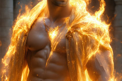 Elemental Mages,handsome men,fantasy,and magic,brought to life through the magic of AI