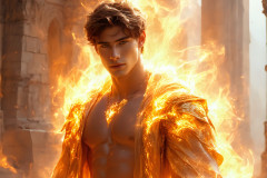 Elemental Mages,handsome men,fantasy,and magic,brought to life through the magic of AI