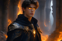 Elemental Mages,handsome men,fantasy,and magic,brought to life through the magic of AI