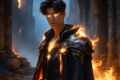 Elemental Mages,handsome men,fantasy,and magic,brought to life through the magic of AI