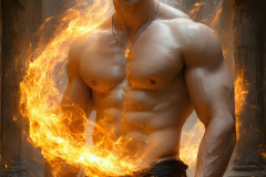 Elemental Mages,handsome men,fantasy,and magic,brought to life through the magic of AI