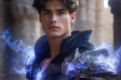 Elemental Mages,handsome men,fantasy,and magic,brought to life through the magic of AI