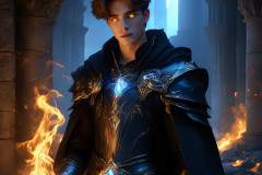 Elemental Mages,handsome men,fantasy,and magic,brought to life through the magic of AI