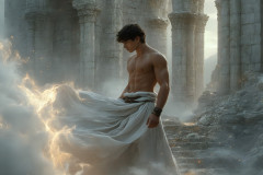 Elemental Mages,handsome men,fantasy,and magic,brought to life through the magic of AI