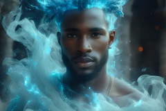 Elemental Mages,handsome men,fantasy,and magic,brought to life through the magic of AI