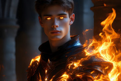 Elemental Mages,handsome men,fantasy,and magic,brought to life through the magic of AI