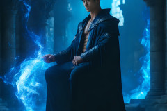 Elemental Mages,handsome men,fantasy,and magic,brought to life through the magic of AI