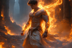 Elemental Mages,handsome men,fantasy,and magic,brought to life through the magic of AI