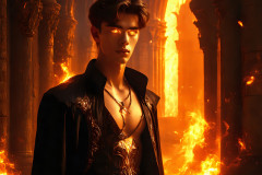 Elemental Mages,handsome men,fantasy,and magic,brought to life through the magic of AI