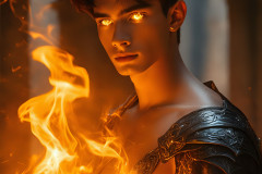 Elemental Mages,handsome men,fantasy,and magic,brought to life through the magic of AI