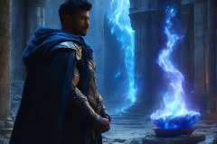 Elemental Mages,handsome men,fantasy,and magic,brought to life through the magic of AI