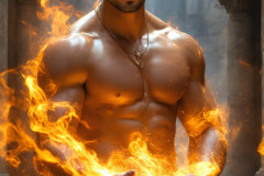 Elemental Mages,handsome men,fantasy,and magic,brought to life through the magic of AI