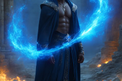 Elemental Mages,handsome men,fantasy,and magic,brought to life through the magic of AI