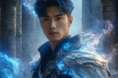 Elemental Mages,handsome men,fantasy,and magic,brought to life through the magic of AI