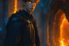 Elemental Mages,handsome men,fantasy,and magic,brought to life through the magic of AI