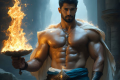 Elemental Mages,handsome men,fantasy,and magic,brought to life through the magic of AI