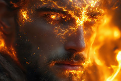 Elemental Mages,handsome men,fantasy,and magic,brought to life through the magic of AI