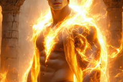 Elemental Mages,handsome men,fantasy,and magic,brought to life through the magic of AI