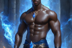 Elemental Mages,handsome men,fantasy,and magic,brought to life through the magic of AI