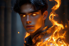 Elemental Mages,handsome men,fantasy,and magic,brought to life through the magic of AI