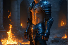 Elemental Mages,handsome men,fantasy,and magic,brought to life through the magic of AI