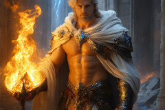 Elemental Mages,handsome men,fantasy,and magic,brought to life through the magic of AI