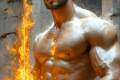 Elemental Mages,handsome men,fantasy,and magic,brought to life through the magic of AI