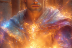 Elemental Mages,handsome men,fantasy,and magic,brought to life through the magic of AI