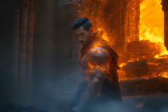 Elemental Mages,handsome men,fantasy,and magic,brought to life through the magic of AI