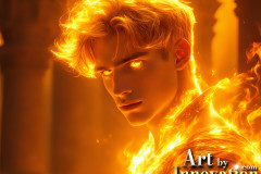 Elemental Mages,handsome men,fantasy,and magic,brought to life through the magic of AI