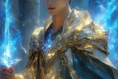 Elemental Mages,handsome men,fantasy,and magic,brought to life through the magic of AI