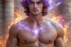 Elemental Mages,handsome men,fantasy,and magic,brought to life through the magic of AI