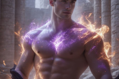 Elemental Mages,handsome men,fantasy,and magic,brought to life through the magic of AI